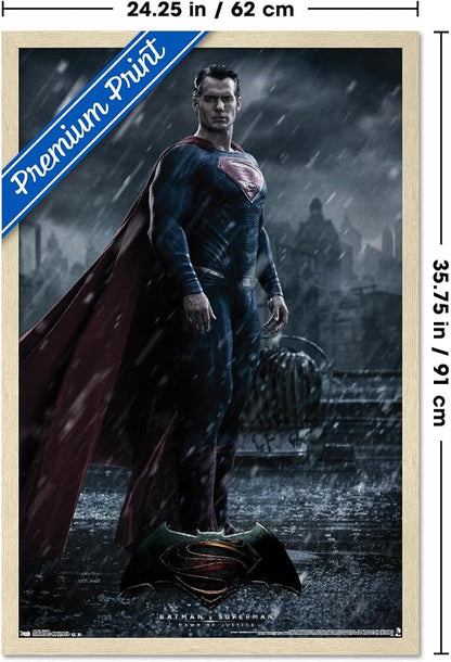 Trends International DC Comics Movie Batman v Superman - Superman Wall Poster, 34L x 22.4W, Blonde Framed Version