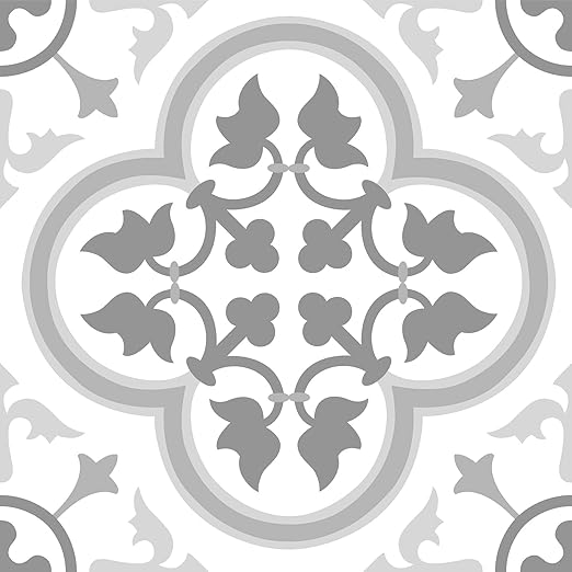 FloorPops FP2953 Remy Peel & Stick Floor Tiles, Grey