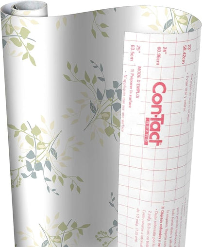 Con-Tact Brand Creative Covering Self-Adhesive Shelf and Drawer Liner, 18" x 9', Aspen Aloe (09F-C9I63-12)