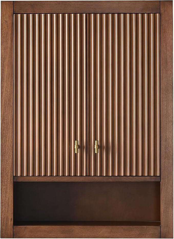 Vanity Art Vanity with Storage Cabinet & Shelves, Free-Standing Vanity with Soft-Closing Doors, Walnut, Golden Brushed Handware VA91-TC-Walnut-GB