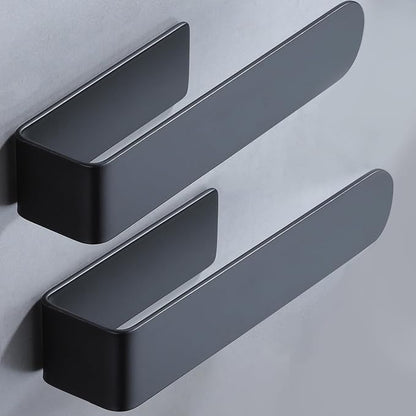 Taozun Black Towel Bar 2 Pack Hand Towel Holder Stainless Steel Towel Rail | Hand Towel Rack, Self Adhesive, Easy Peel & Stick, For Bathroom Kitchen, Sturdy & Durable