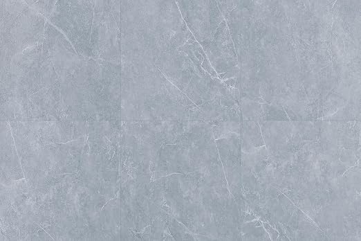 Laminate Flooring - 20 Tiles Self Adhesive Floor Tiles with Stone Texture,12×12 inch, 1.5mm Thick Ideal for Bedroom,Kitchen,Living Room(1.86m²,Grey Stone)