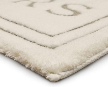 Mohawk Home Hers Casual Novelty; Solid Ivory 1' 5" X 2' Bath Mat Perfect for Bathroom