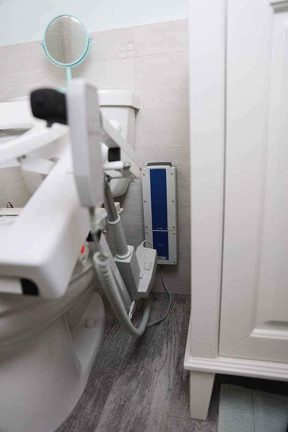 EZ-ACCESS TILT Toilet Incline Lift, Battery Powered (Battery Included), Elongated Seat