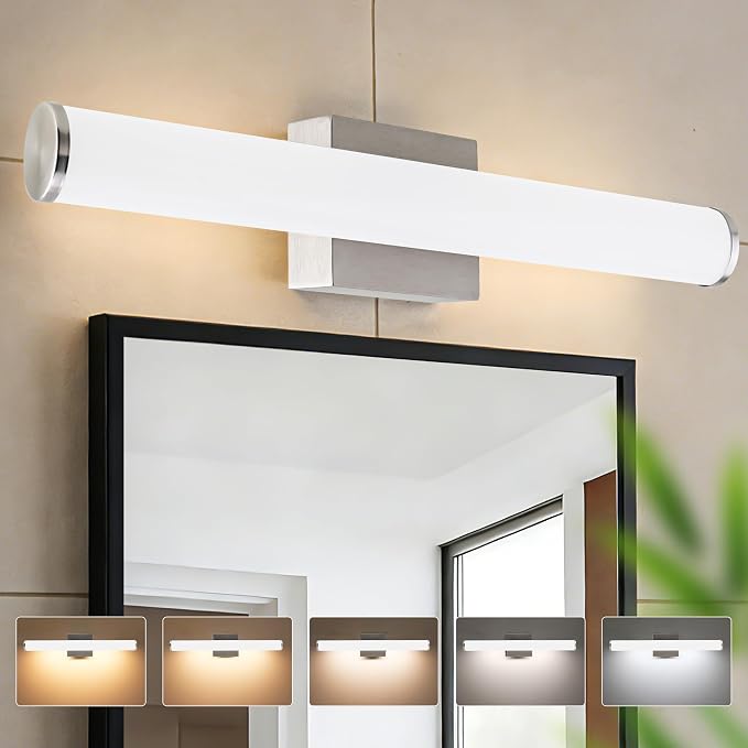 Vanity Light 22IN 5CCT Dimmable Bathroom Light Fixtures Over Mirror White