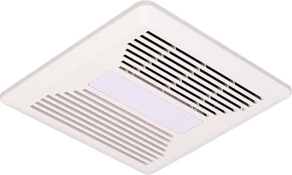 Good Housekeeping 84005 PowerFlow Pro Series 100 CFM 1.0 Sones Bathroom Exhaust Ventilation Fan with Light (4000K Integrated LED)