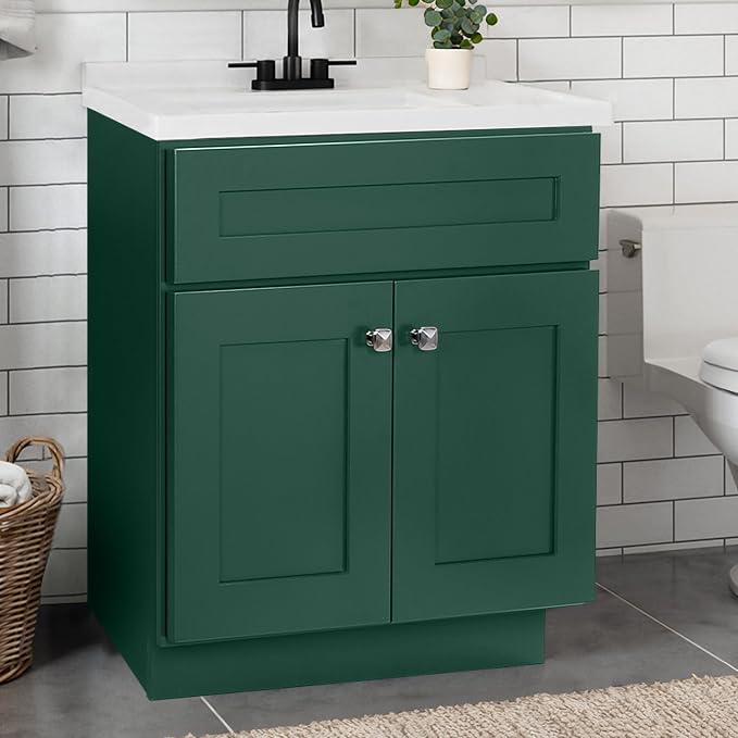 Design House Brookings Bathroom Vanity, 30", Hunt Club | Adjustable Hinges, Freestanding, Contemporary/Modern, Wood, Bath, 215434
