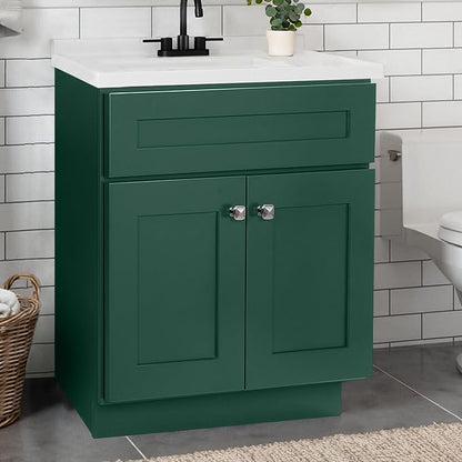 Design House Brookings Bathroom Vanity, 30", Hunt Club | Adjustable Hinges, Freestanding, Contemporary/Modern, Wood, Bath, 215434