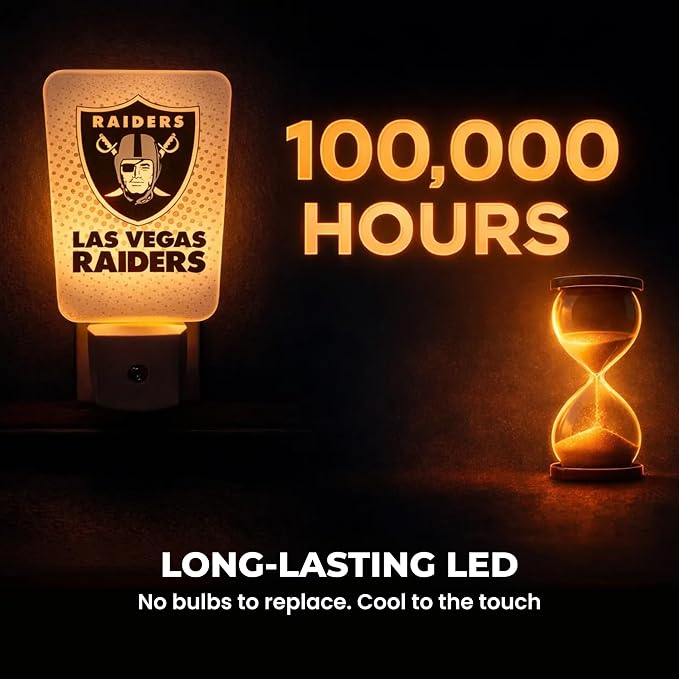 Party Animal NFL Team LED Night Light, Cleveland Browns | Energy-efficient LED light with auto-sensor & 3 light settings; Slim 5-inch design fits standard outlets for indoor use