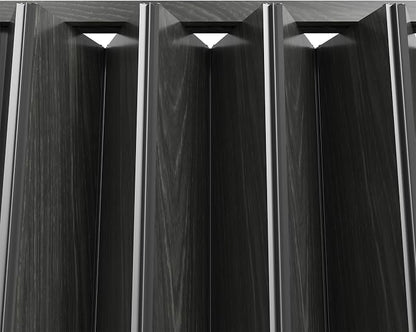 SmartStandard 36" x 80" Accordion Doors Interior, Double Walled, Black | Easy to Assemble, Save Space, PVC Accordion Folding Doors for Closet Doorway Basement, with Track and Hardware