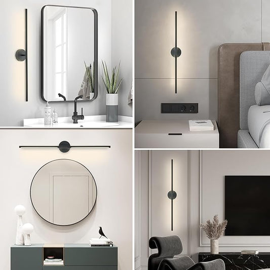 Matte Black Bathroom Light Fixtures Over Mirror 43 Inch, 33W 360° Rotatable Dimmable 4000K Led Vanity Light Bar, Modern Bathroom Vanity Lights Above Mirror