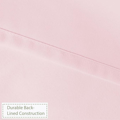 Farmhouse Ruffle Shower Curtain, Peach Pink, 72 x 72 in | Decorative Elegant Bathroom Curtain with 12 Holes, Soft Ruched Microfiber Fabric, Vintage Handmade Design