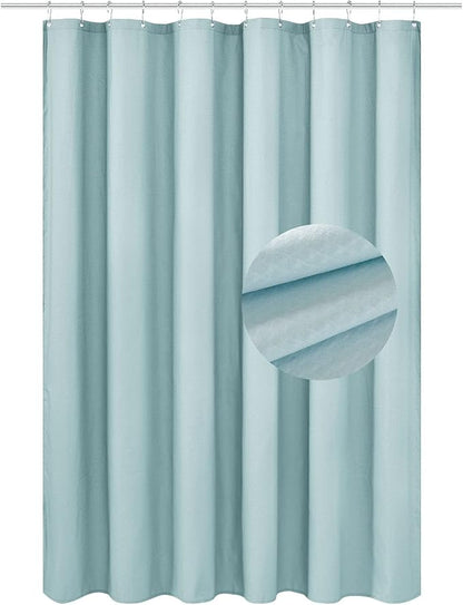 Barossa Design Soft Fabric Shower Liner or Curtain, Hotel Quality, Machine Washable, Water Repellent, Blue, 70 x 72 inches