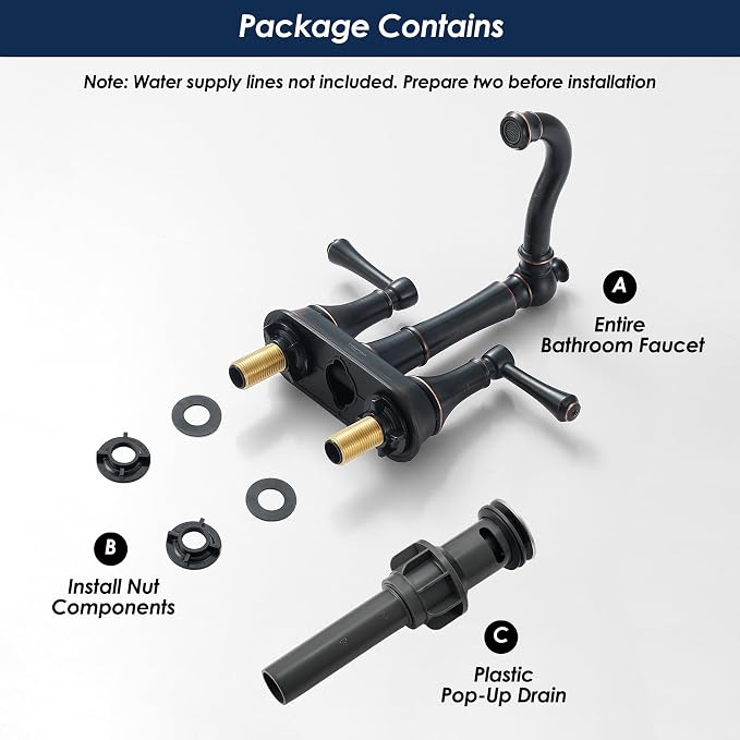 4" Centerset Oil Rubbed Bronze Bathroom Faucet for 2/3-Hole Sink | Includes Plastic Pop-Up Drain, Classic 4" Center Set Lavatory/Bath Vanity Faucets, 2-Handle High Arc 360° Swivel Brass Spout