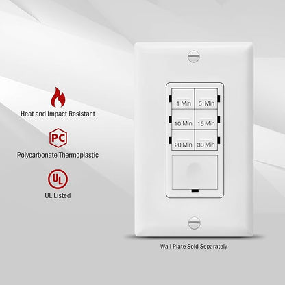 Broan-NuTone PowerHeat Bathroom Exhaust Fan, Heater, Light and Enerlites Countdown Timer Switch Bundle