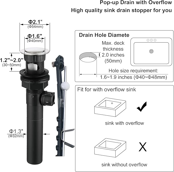 8 Inch Two-Handle Widespread Bathroom Faucet with Pop up Drain, Brushed Nickel Bathroom Sink Faucet 3 Hole,High Arc Swivel Spout Lavatory Faucet,2 Pack,WF-8801-BN