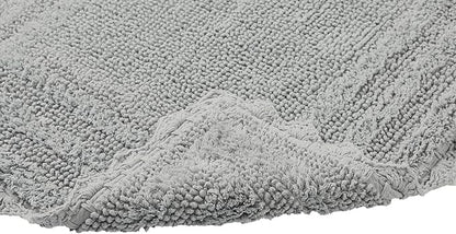 Better Trends Lilly Crochet Collection 100% Cotton 2 Piece Set (17" x 24" | 17" x 24") Bath Rug Set in Gray