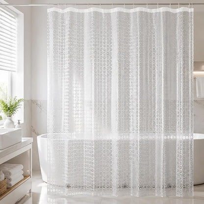 Shower Curtain Liner, 100% Waterproof Peva Shower Curtains with 3 Duty Heavy Bottom Magnets and 12 Rust Proof Grommets, 72x72 Weighted Shower Liner for Shower Stall, Bathtubs
