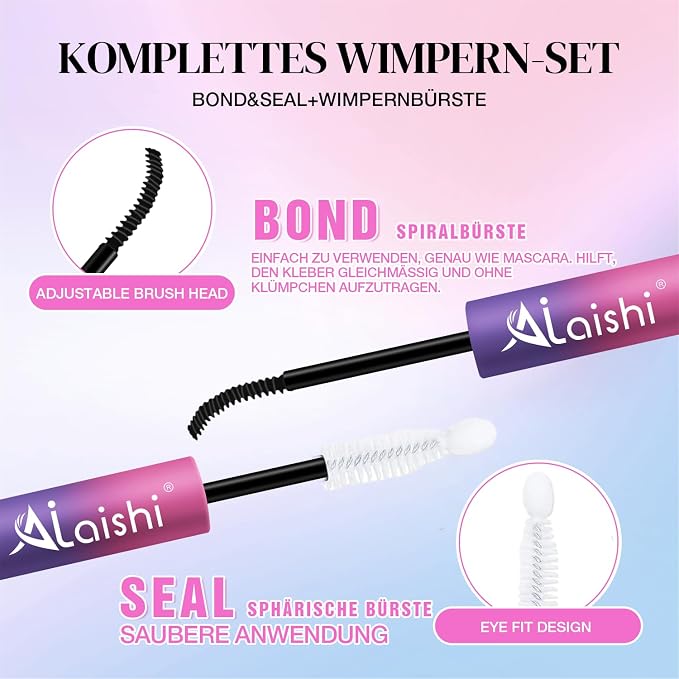 Lash Clusters Kit, DIY Cluster Eyelash Extensions 9‑16mm, 30D+40D, 280pcs Fluffy D Curl Natural Lashes with Bond & Seal,Remover,Tweezers,Brush–Fake Cat Eye Wispy Individual Clusters(MIX1-1-L)