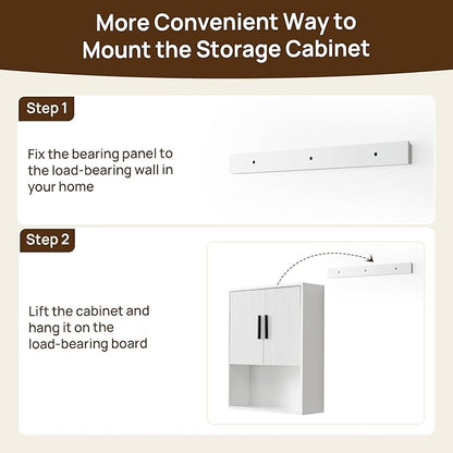 Modern Fluted Bathroom Wall Cabinet with Motion Sensor LED Light, White Over The Toilet Storage with Tissue Dispenser, Soft-Close Hanging Medicine Cabinet with Adjustable Shelves & Open Rack