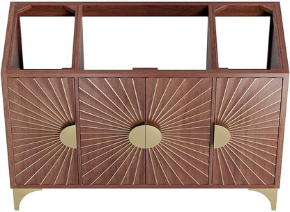 Modway Daylight Bathroom Vanity Cabinet Basin Not Included, 48" Single Sink Compatible, Walnut