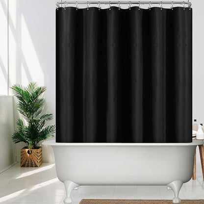 Mrs Awesome 180x70 Extra Wide Size Shower Curtain Liner Black | 12 Bottom Magnets,36 Hooks,32 Rustproof Grommets,Water Proof Heavy Duty PEVA,180W x 70H for Clawfoot Bathtub