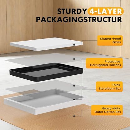 OLIXIS Bathroom Mirror 24x36 Inch, Wall Mount Vanity Mirrors | Matte Metal Framed Rectangle, Over Sink Modern Home Decor, Living Room Bedroom, Black