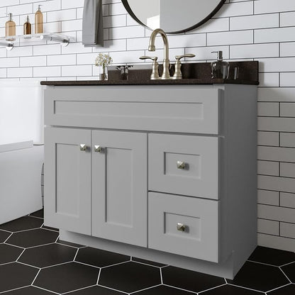 Design House Brookings Bathroom Vanity, 36", Gray | Adjustable Hinges, Freestanding, Contemporary/Modern, Wood, Bath, 587097