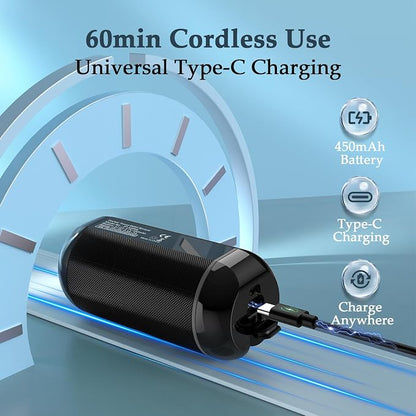 Portable Bidet for Travel, Rechargeable Waterproof Sprayer, Black | Portable Rechargeable Travel Bidet Sprayer Fits Various Water Bottles, Waterproof High Pressure Handheld for Personal Hygiene