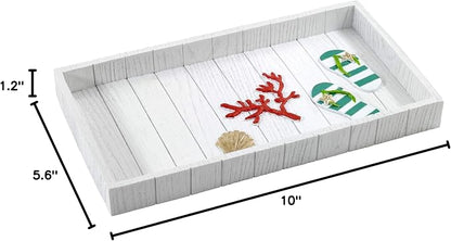 Avanti Linens - Vanity Tray, Decorative Countertop Organizer, Beach Inspired Bathroom Accessories (Beach Mode Collection)