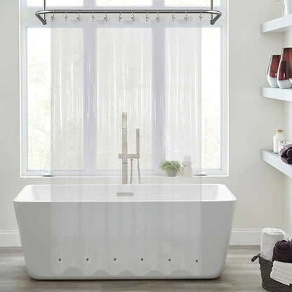 71x72 Shower Curtain Liner Clear | 6 Bottom Magnets,12 Rustproof Grommets,Water Proof Heavy Duty PEVA,71W x 72H for Bathroom