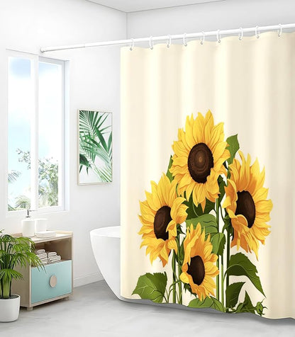 Shower Curtain for Bathroom Stall Modern Cute Aesthetic Washable Decorative Girly Waterproof Unique Seashell Elegant Girls Chic Print Design Teen Women Cortinas de Baño Bathtub 72 x72 Inch