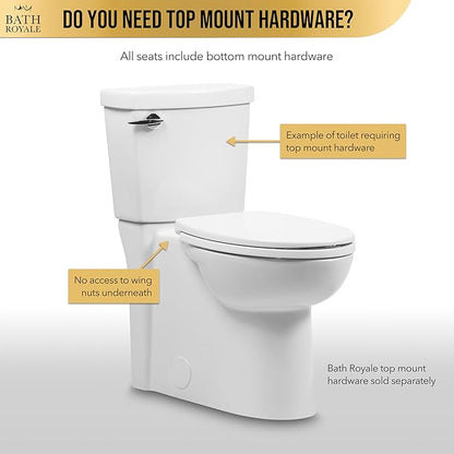 Bath Royale Toilet Seat (Round or Elongated), Slow Close (Soft Close, Quiet Close), Stain-Resistant and Easy to Clean, Fits All Toilet Brands, Executive Series - 5 Pack
