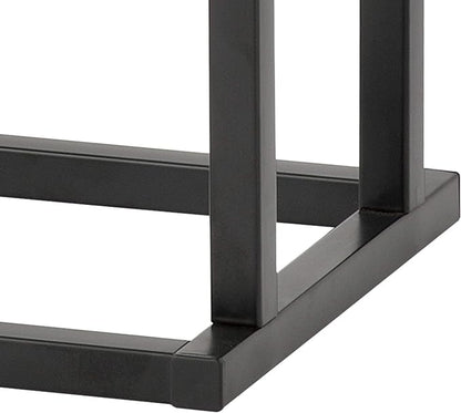 MyGift 33 Inch Free Standing Towel Rack for Bathroom, Freestanding Bath Towel Holder with 2 Tier Bamboo Wood Bar and Black Chrome Plated Metal, Drying Rack Stand Laundry