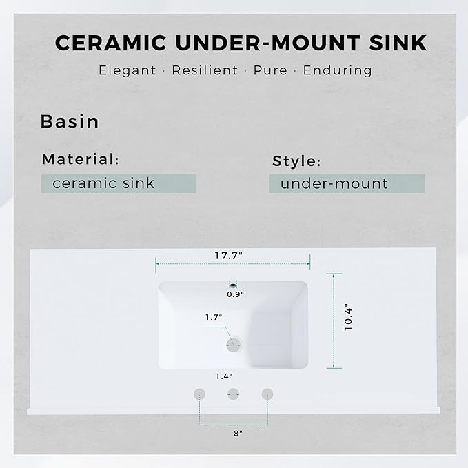48" Brown Freestanding Bathroom Vanity with Single Sink, Durable Quartz Countertop & Ceramic Basin, Brown Woodgrain Cabinet with Soft-Close Doors & 3 Drawers, Fully Pre-Assembled