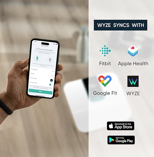 Wyze Smart Scale Ultra with 4.3" Color Display | Wi-Fi & Bluetooth Sync, Customizable Screen, Tracks 13 metrics, Heart Rate Tracking, Baby/Pet/Luggage Mode