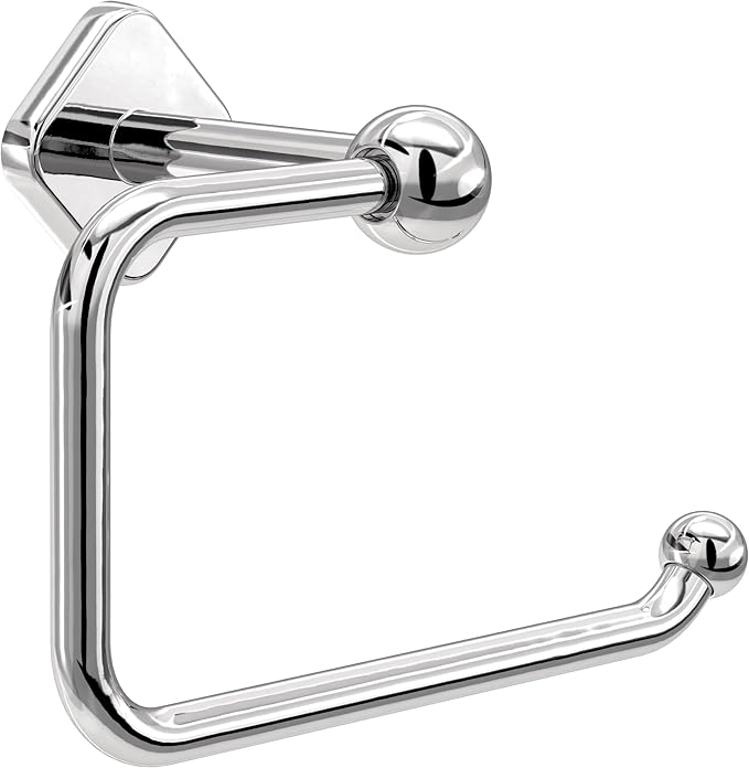 Franklin Brass Gainsville (1-Pack) Toilet Paper Holder, Euro Single Post Tissue Roll Wall Mount TP Storage, Polished Chrome Bathroom Decor, Accessories GNV50-PC