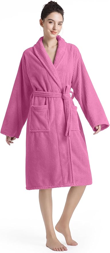 Plush Bath Robes For Women After Shower,Soft Long Towel Robe,Quick Dry&Warm Womens Bathrobe