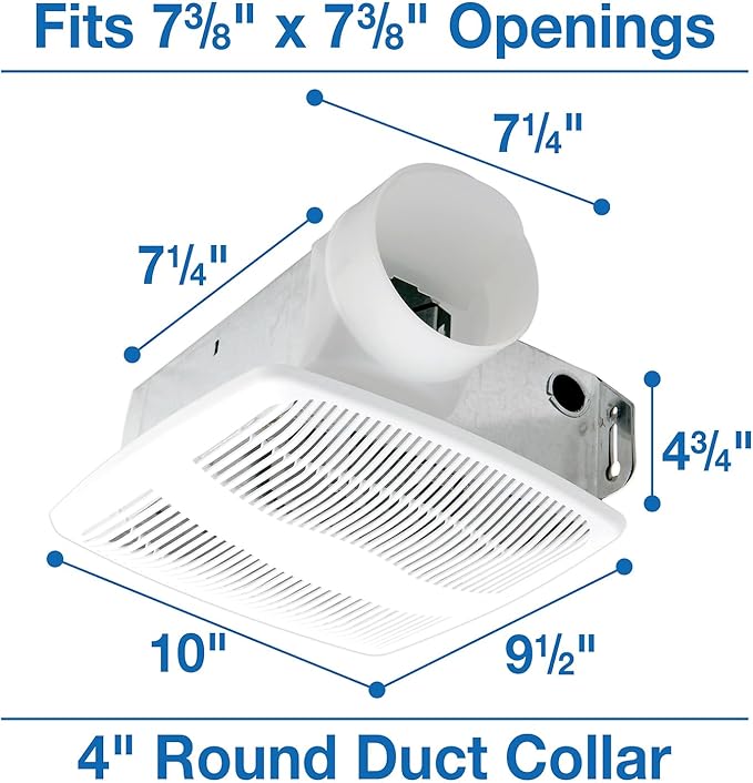 Air King AS54 Advantage Exhaust Bath Fan with 50-CFM at 3.0-Sones, White Finish