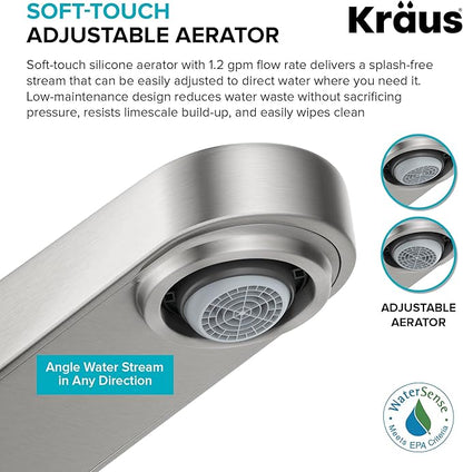 KRAUS Indy Bathroom Faucet for Vessel Sink in Matte Black, KVF-1410MB