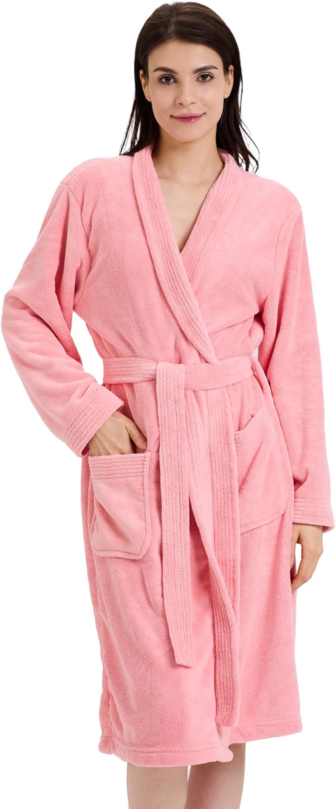 Towel Robe for Women – Soft Absorbent Kimono Bathrobe, Quick-Dry Spa Shower & Hotel Use