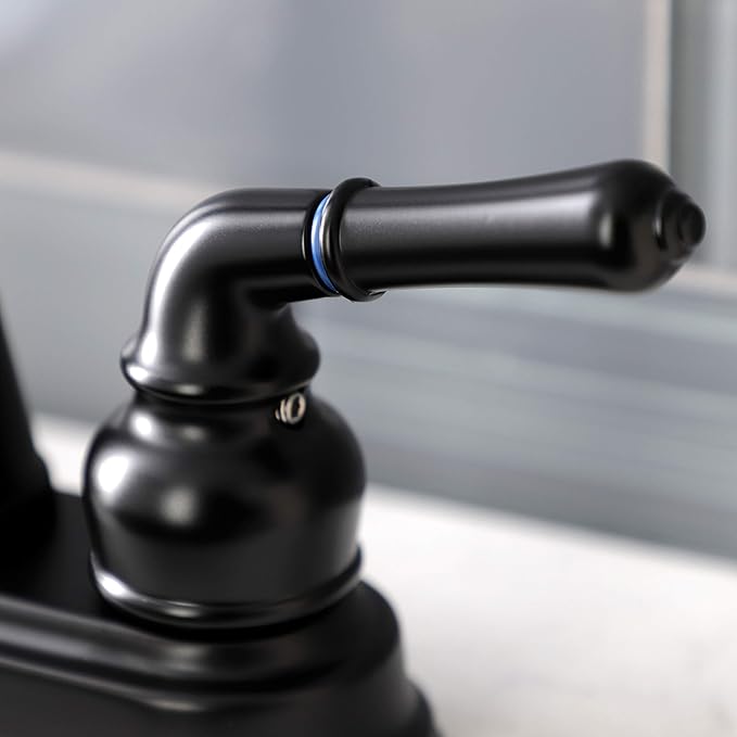 Kingston Brass KB490 Magellan Two-Handle 2-Hole Deck Mount Bar Faucet in Matte Black