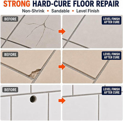 Tile Repair Kit (Color Match), Ceramic & Porcelain Epoxy Putty for Floor | For Chips, Cracks, Holes, Scratches on Porcelain & Ceramic Wall/Floor Tile, Super Bond Ceramic Tile Paste Filler