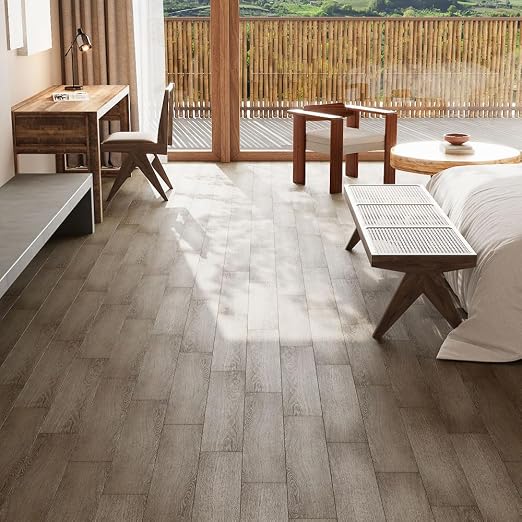 INMOZATA 36-Pack Peel and Stick Flooring Vinyl Floor Tile (Aspen Yellow) | 54 Sq.Ft, Waterproof, Heat-resistant, Wood Grain, Strong Adhesive, DIY Flooring for Bedroom Living Room Bathroom Kitchen RV