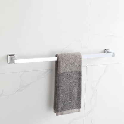 4 Pieces Bathroom Hardware Accessories Set, Stainless Steel 24 inch Towel Bar, Towel Rack, Robe Hook, Toilet Paper Holder for Bathroom Wall Mounted (Chrome)