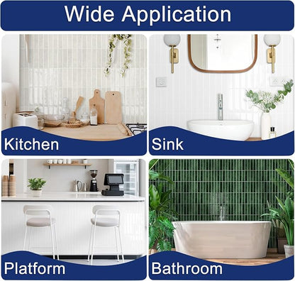 MORCART 10PCS 11.8"x11.8" Peel and Stick Backsplash, Gray-Apricot | 3D Adhesive Waterproof Wall Tiles for Kitchen, Bathroom, Living Room, Laundry Room, Subway Tiles