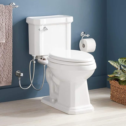 YASFEL Bidet Attachment for Toilet - Self-Cleaning Bidet with Pressure Controls, Non-Electric Cold with Dual Nozzles for Frontal/Rear Wash (Rose Gold)