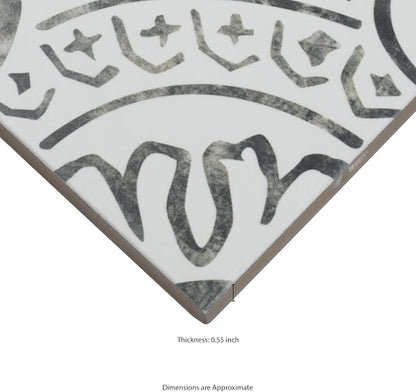 MSI La Paloma Encaustic Glazed Porcelain Floor Wall Tile Sample Flooring