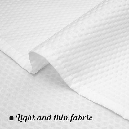 Embossed Microfiber Long Shower Curtain Liner 71 x 78, White | Machine Washable, Bottom Magnets, Water Repellent, 71x78 Inches Soft Fabric Shower Curtain for Bathroom