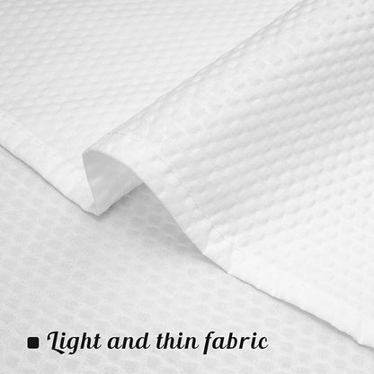 Embossed Microfiber Shower Curtain Liner 71 x 96, White | Extra Long, Machine Washable, Bottom Magnets, Water Repellent, 71x96 inches Soft Fabric Shower Curtain for Bathroom